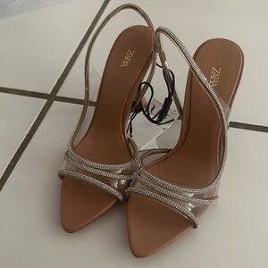 Zara rhinestones heel